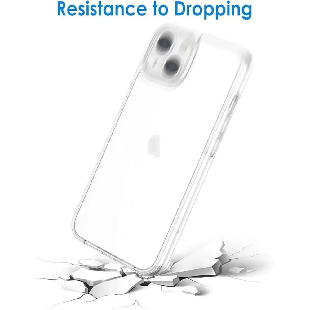 iPhone 13 6.1-Inch, Non-Yellowing Shockproof Phone Bumper Cover, (Clear)